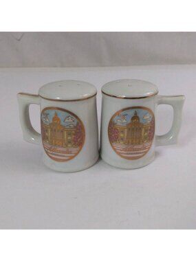 Vintage Scotty MCA Chokin 24K Gold Atlanta Georgia 2.25" Salt & Pepper Shakers